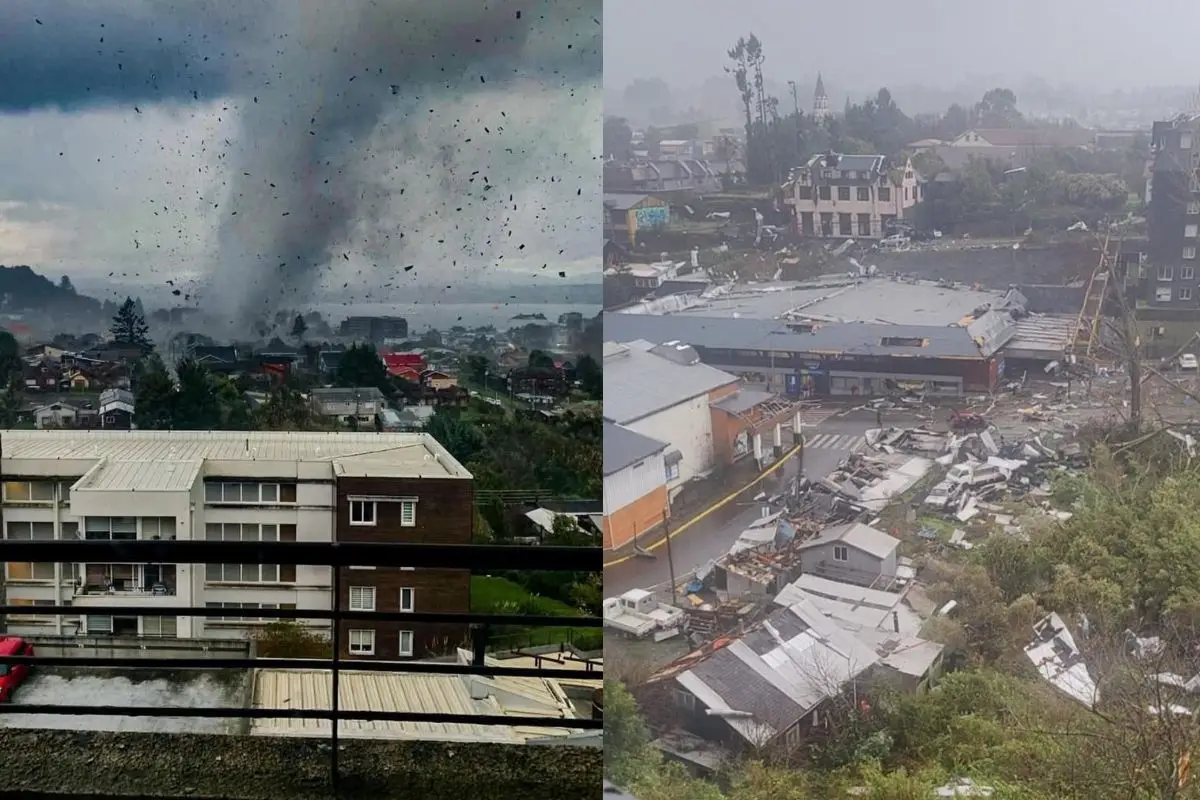 La fuerza de la naturaleza generó estragos en Puerto Varas, red X