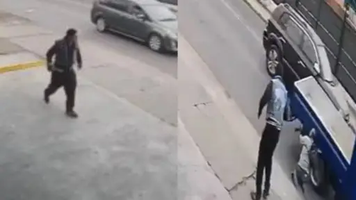 Sujeto empujó a ciudadano indio contra vehículo en movimiento en Iquique, Captura de redes sociales