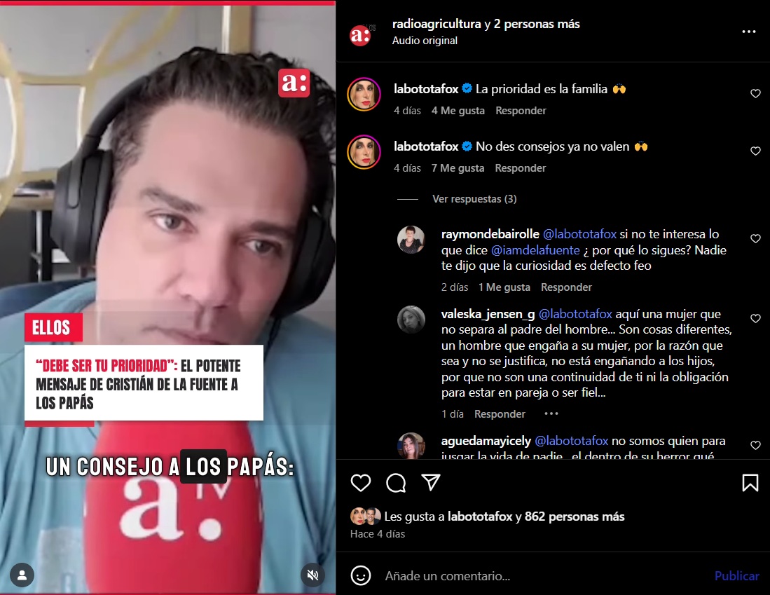 Cristián de la Fuente - Captura Instagram