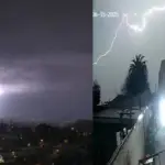 Impactantes rayos cayeron sobre Pichilemu, Redes sociales | X