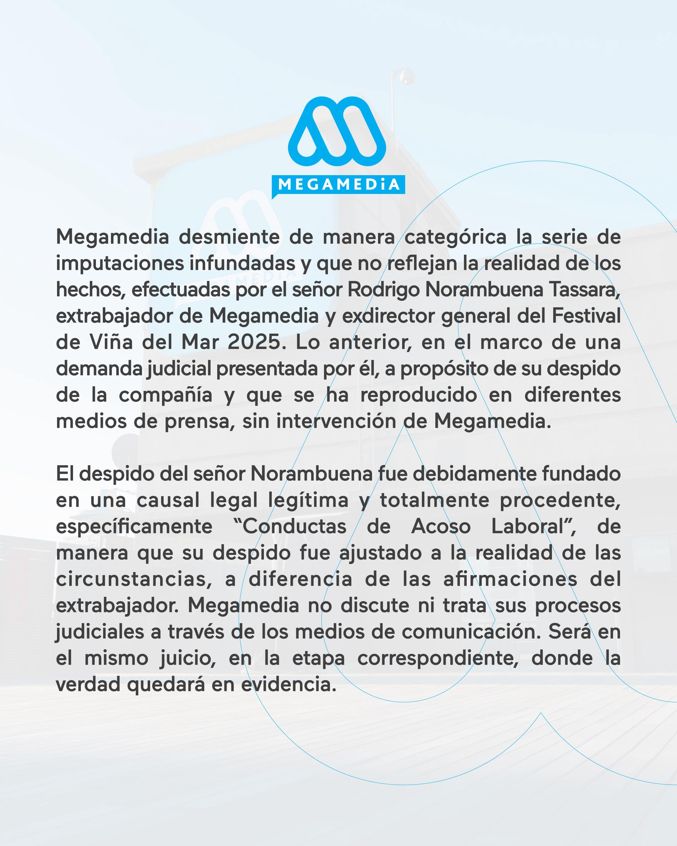 Comunicado Megamedia  - Cedida