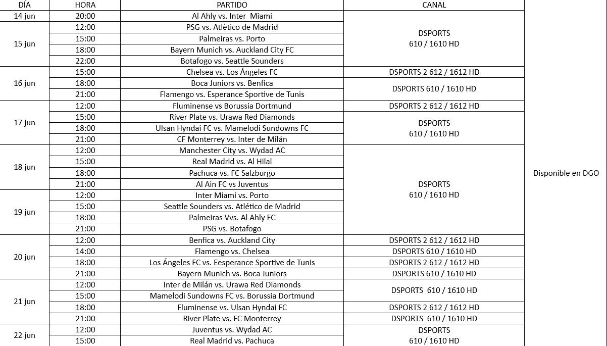 Calendario Mundial de clubes - Cedida