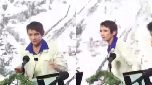 Carolina Tohá reaccionando al sismo, Captura de pantalla