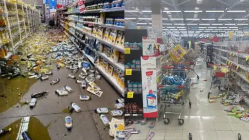 Supermercado de Copiapó afectado por fuerte temblor, Redes sociales | X