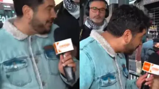 Agresión a Gino Costa en pleno despacho , Captura de CHV