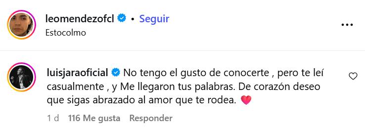Comentario de Luis Jara - Captura de pantalla