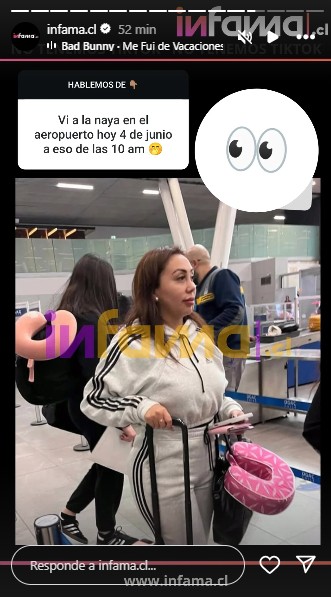 Naya Fácil en el aeropuerto de Santiago - Infama