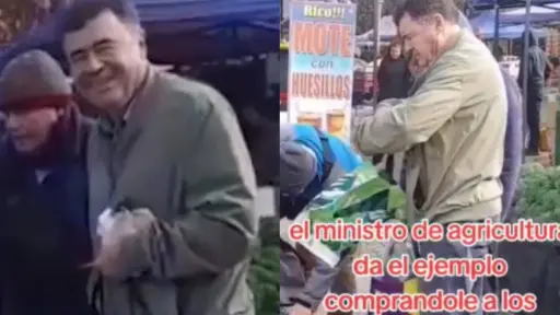 Polémico video del ministro de Agricultura comprándole a coleros, Captura 