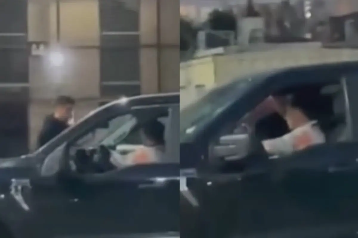 Mario Velasco sube a la camioneta de Sergio Rojas, Captura