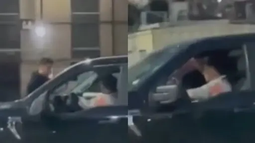 Mario Velasco sube a la camioneta de Sergio Rojas, Captura