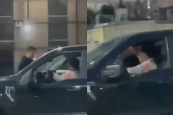 Mario Velasco sube a la camioneta de Sergio Rojas ,Captura