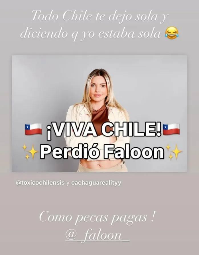 Fanny Cuevas festejó la derrota de Faloon en ''Palabra de Honor'' - Fanny Cuevas | Instagram