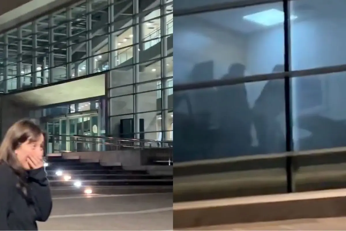 Partes del sugerente video que fue grabado a las afueras de la Municipalidad, Captura de pantalla