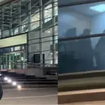 Partes del sugerente video que fue grabado a las afueras de la Municipalidad, Captura de pantalla