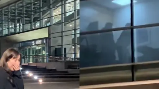 Partes del sugerente video que fue grabado a las afueras de la Municipalidad, Captura de pantalla