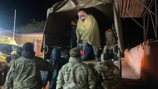 59 personas fueron rescatadas tras quedar atrapadas en la nieve en la Ruta 27CH, Cedido
