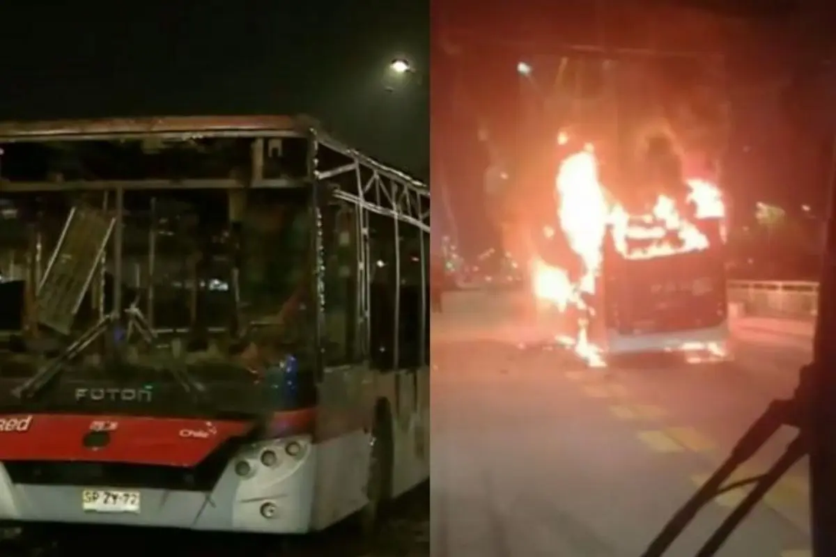 Bus RED ardió en llamas, Captura