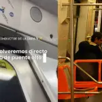 Conductor del Metro se hace viral por simpática interacción con pasajeros, Captura de redes sociales