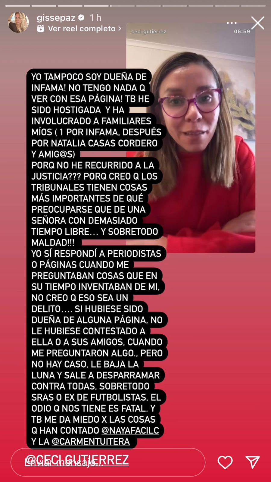 Historia de Gissella Gallardo - Captura de pantalla - M360