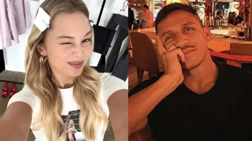 Alexis Sánchez y Alexandra Litvinova