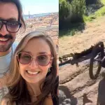 Edo Caroe sufrió feroz costalazo en bicicleta, Instagram