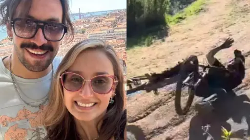 Edo Caroe sufrió feroz costalazo en bicicleta, Instagram