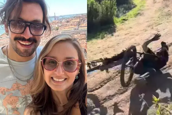 Edo Caroe sufrió feroz costalazo en bicicleta ,Instagram