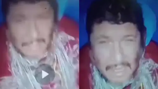 El ex alcalde de Macul fue amarrado con papel film, Captura