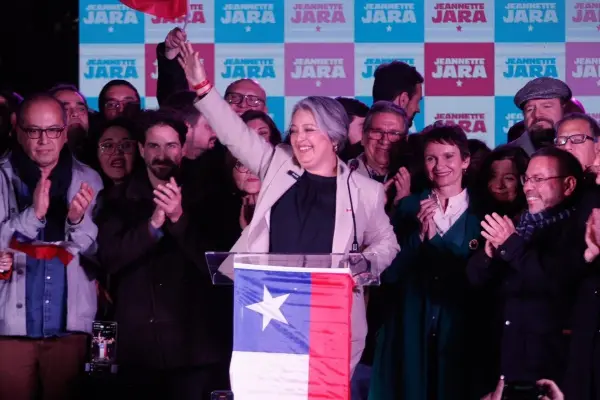Jeannette Jara en su discurso tras el triunfo ,Agencia Uno