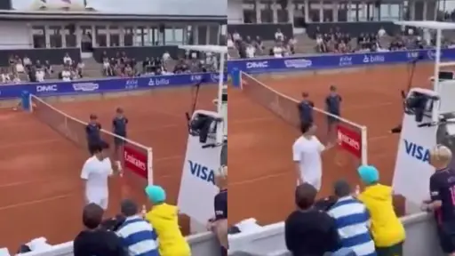 Cristian Garín terminó con polémica su participación en el ATP de Bastad, Captura  