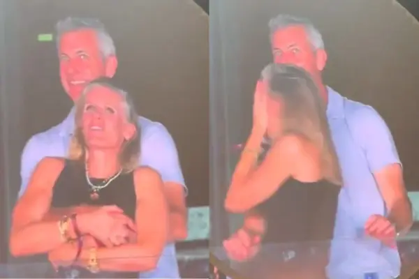 Amantes expuestos en pleno concierto ,Captura de pantalla