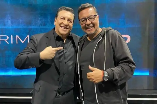 Álvaro Sanhueza en su visita a \
