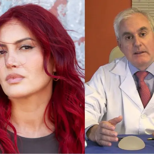 Karen Paola y doctor Pedro Vidal ,Archivo