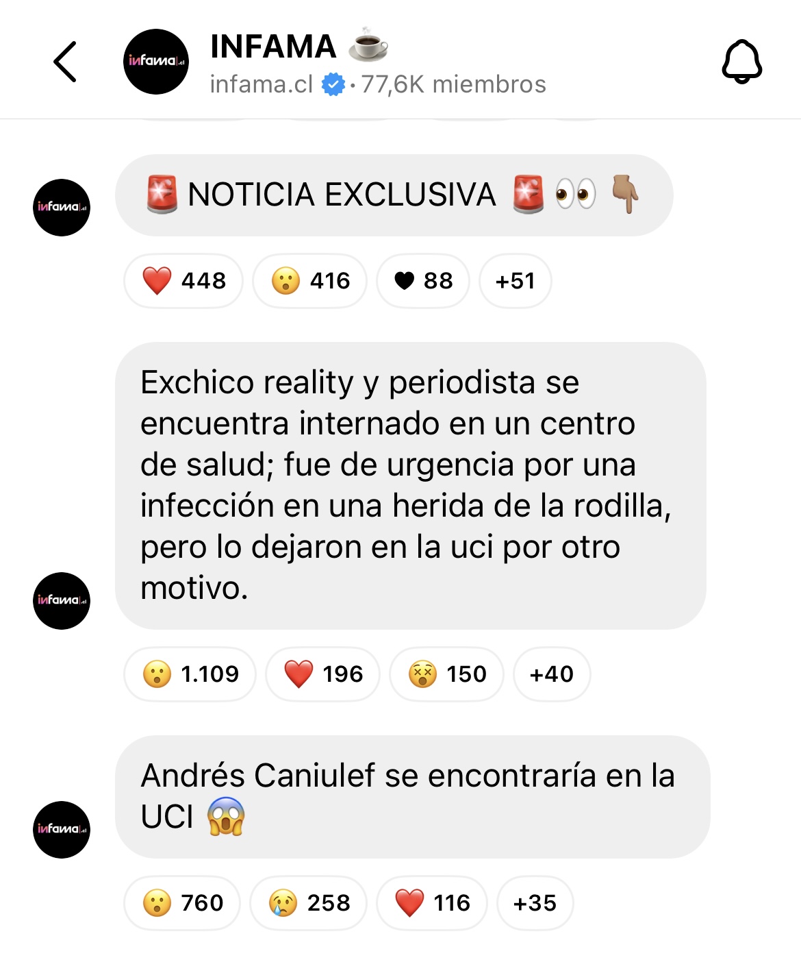Información de Infama - Captura de pantalla 