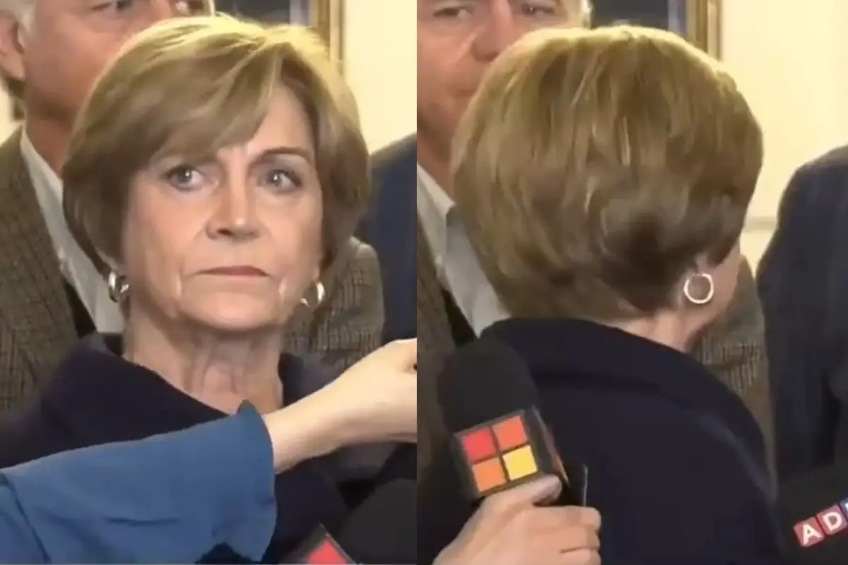 Evelyn Matthei se retiró del punto de prensa, Captura