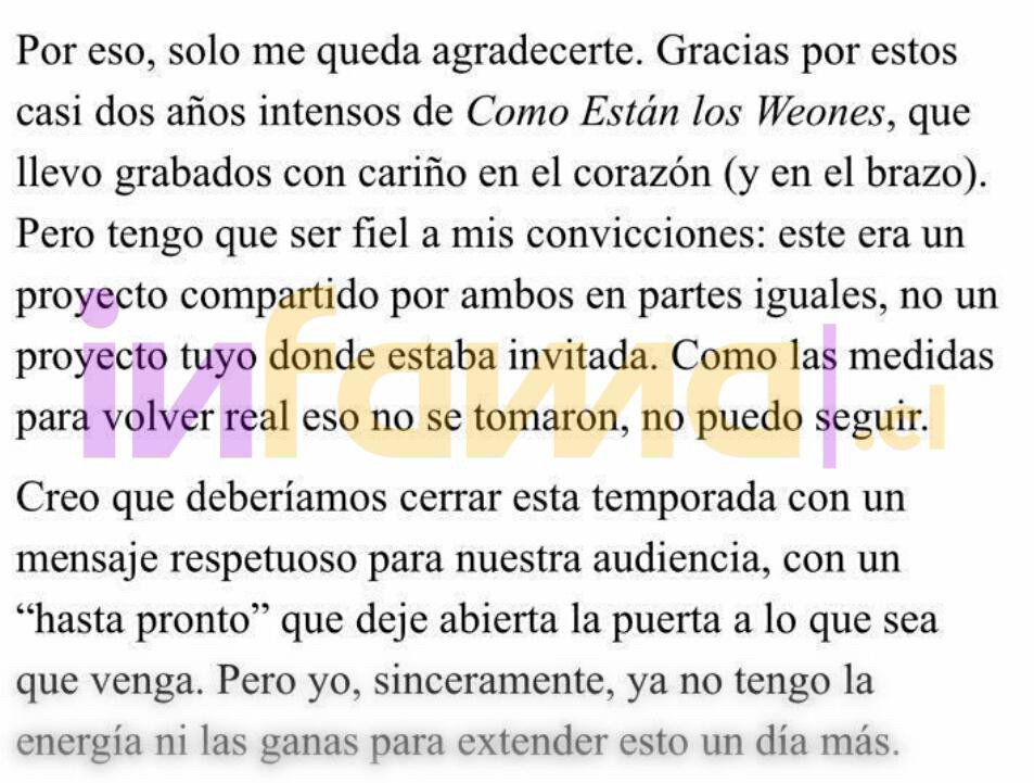 Mensaje de Rosario - Infama