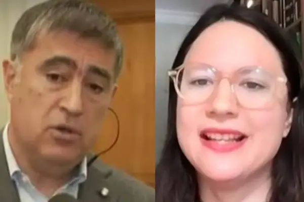 Fuerte cruce entre Mario Desbordes e Irací Hassler en Mucho Gusto ,Captura | Mucho Gusto 