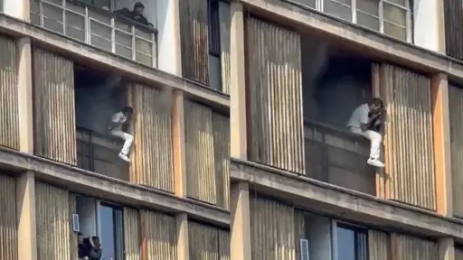 Imágenes dramáticas en el centro de Santiago, Captura