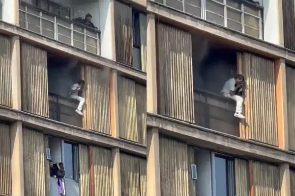 Imágenes dramáticas en el centro de Santiago ,Captura