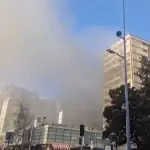 Incendio en el centro de Santiago, Redes sociales | X