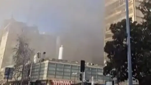 Incendio en el centro de Santiago, Redes sociales | X