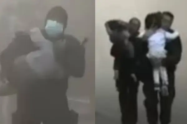 Dramático rescates de guaguas en incendio ,Captura | Canal 13