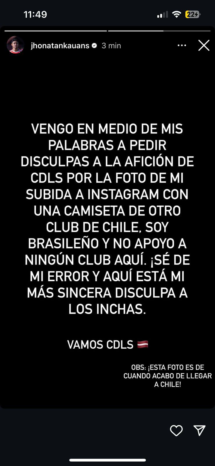 Las disculpas del jugador - Cedida