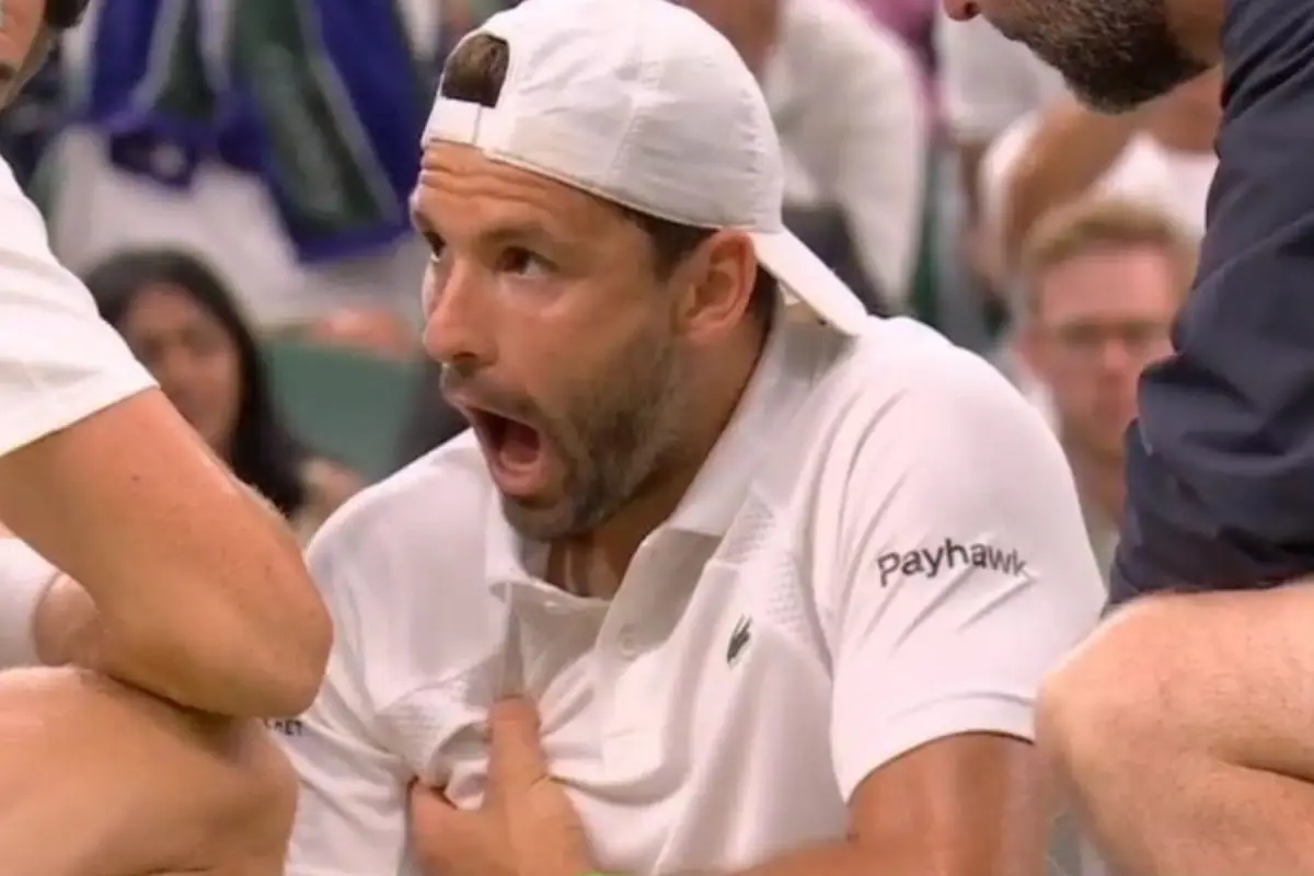 Grigor Dimitrov se tuvo que retirar tras dolencia, Captura