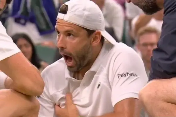 Grigor Dimitrov se tuvo que retirar tras dolencia ,Captura