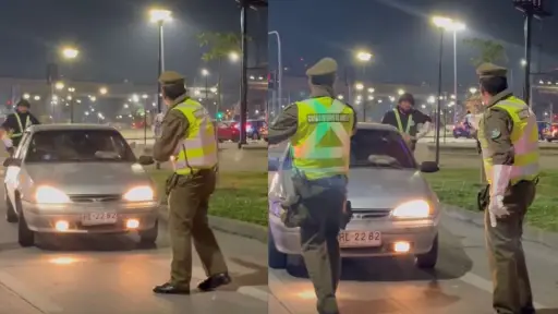 Personal de Carabineros se vio en la obligación de desenfundar sus armas, Captura