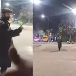 Presidente Boric caminando solo, captura