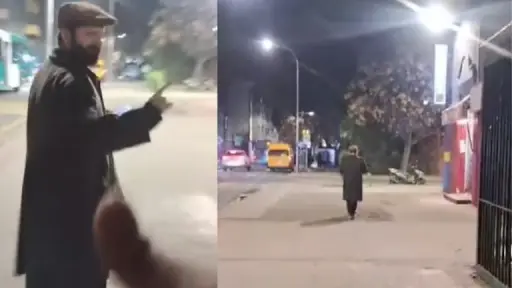Presidente Boric caminando solo, captura