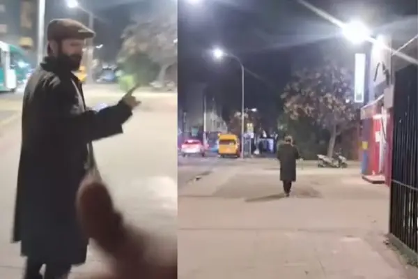 Presidente Boric caminando solo ,captura