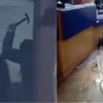 Haitiano destrozando oficina del Registro Civil, Captura de pantalla